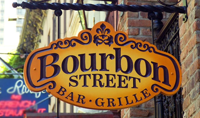 Bourbon Street New Orleans Metal Sign Restaurant Bar Pub Cafe Wall Decor v232 