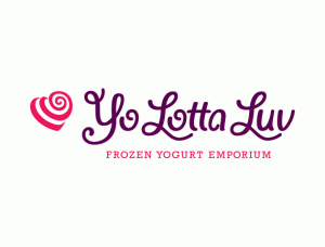 frozen yogurt restaurant branding logo design Yo Lotta Luv