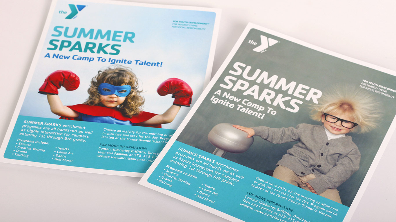 Summer camp flyers for YMCA of Montclair