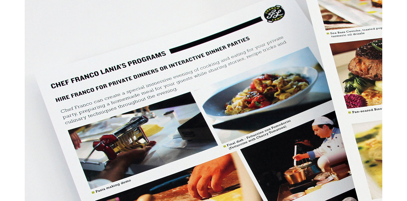 Celebrity Chef press kit design detail