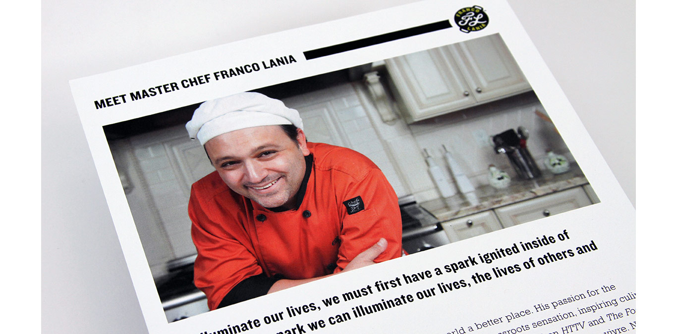 Celebrity Chef press kit design detail