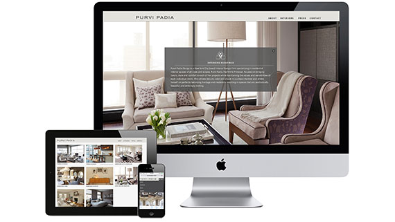 Award-winning Interior Designer website design Purvi Padia