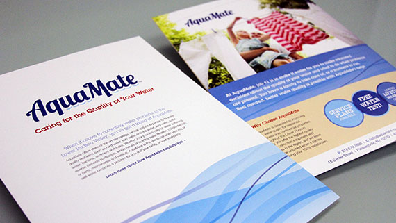 water conditioning company brochure for AquaMate in NY