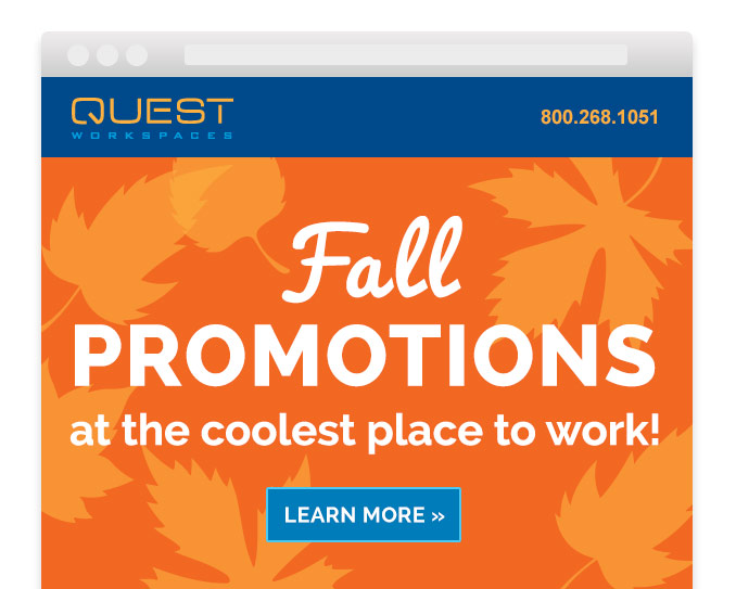 Email marketing promotion designer - fall promotions