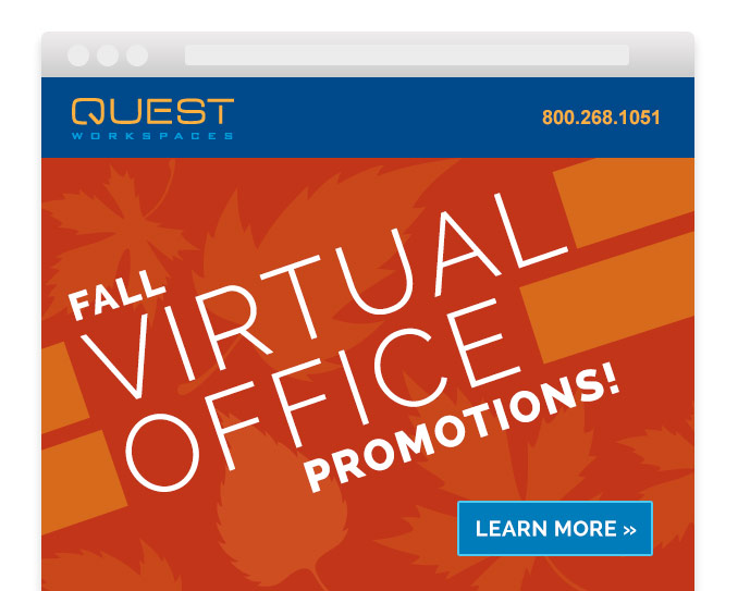 Email marketing promotion designer - virtual office promotion