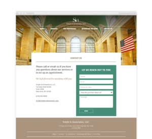 Smyle and Associates Accounting Firm Web Design Page