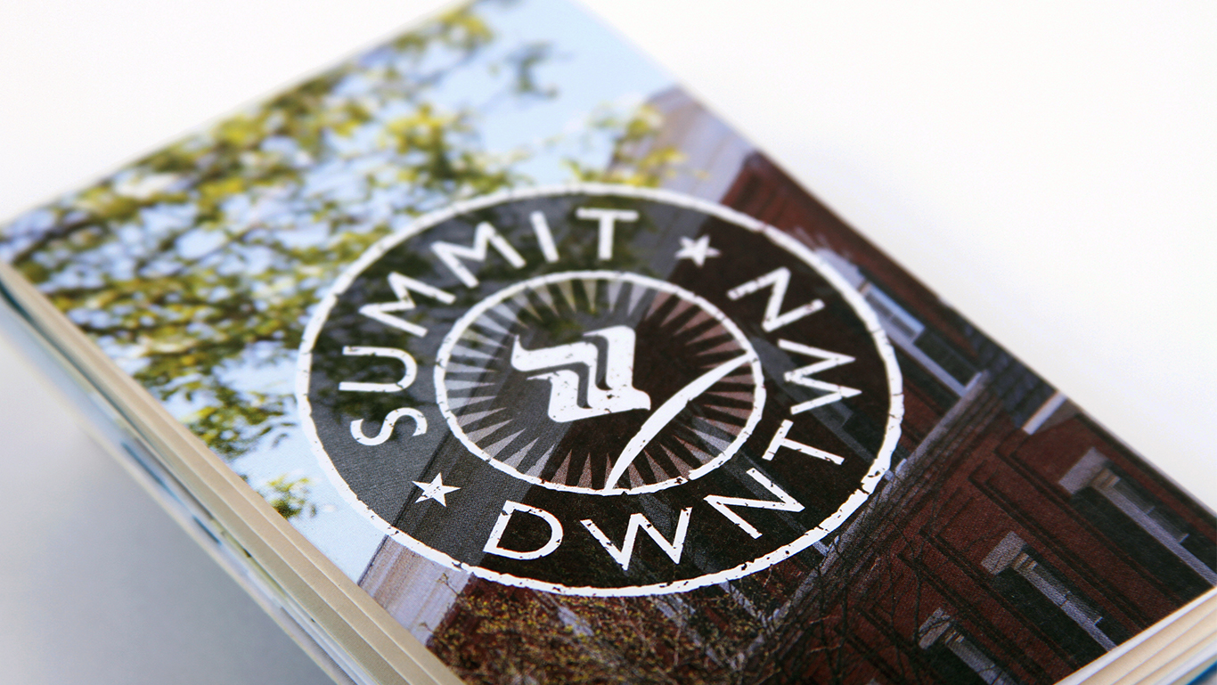 Summit Downtown ini foldout retailer map design – Trillion Creative