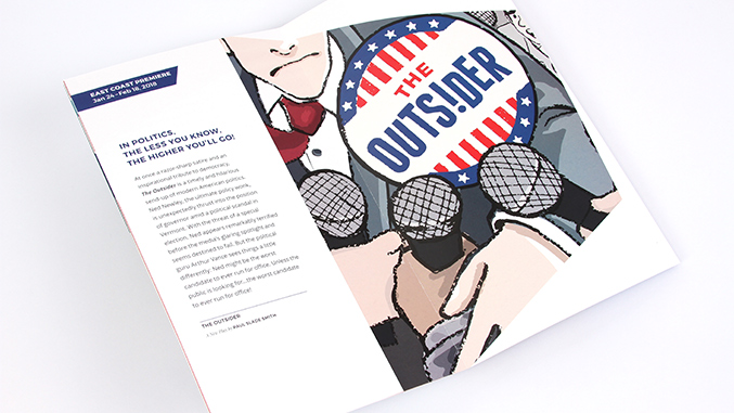 Theater Brochure Design Angles The Outsider