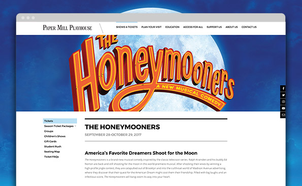 Paper Mill Playhouse Website Redesign By Trillion Summit Nj