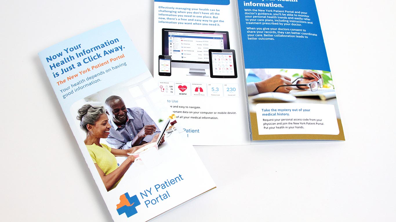 Healthcare Portal Branding Brochure Trifold