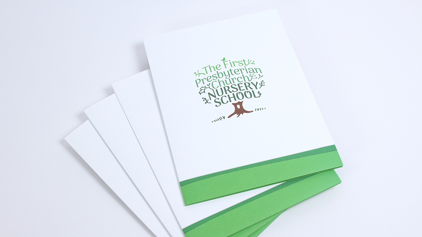 Nursery School Logo Design Branding Pocket Folder