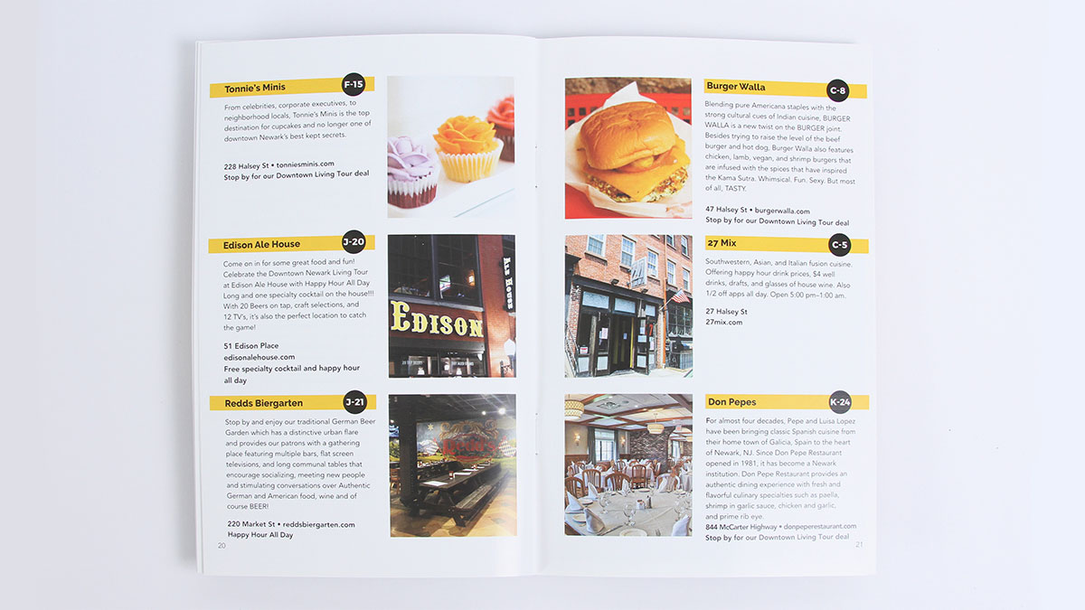 special-improvement-district-brochure-design-food-dining-yellow