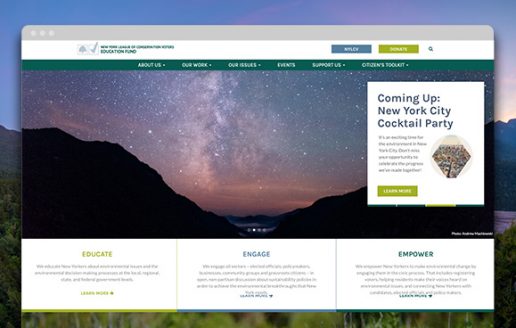 Environmental Website Design Home Page