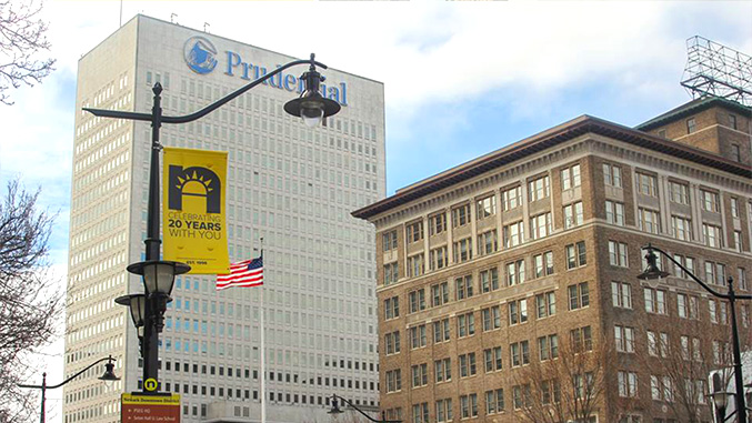 Downtown District Rebranding Lamp Post Banner