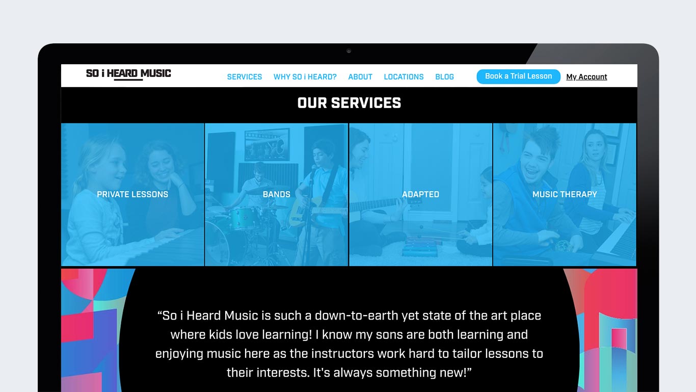 Fun Music School Branding Responsive Web Design Agency NJ