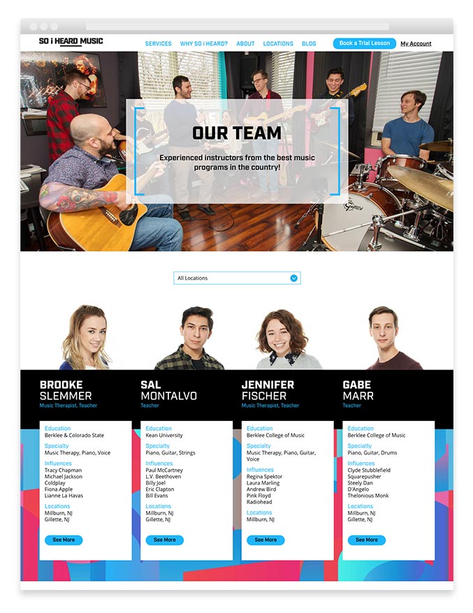 Fun Music School Branding Design Web Design Agency NJ
