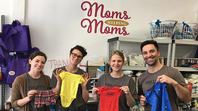 Trillion Day of Service 2018 volunteer Moms Helping Moms diaper bank NJ