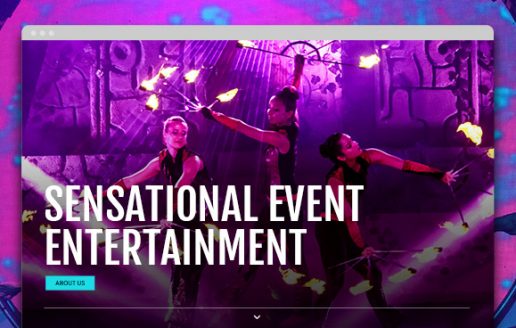 Entertainment Agency Website Design Homepage