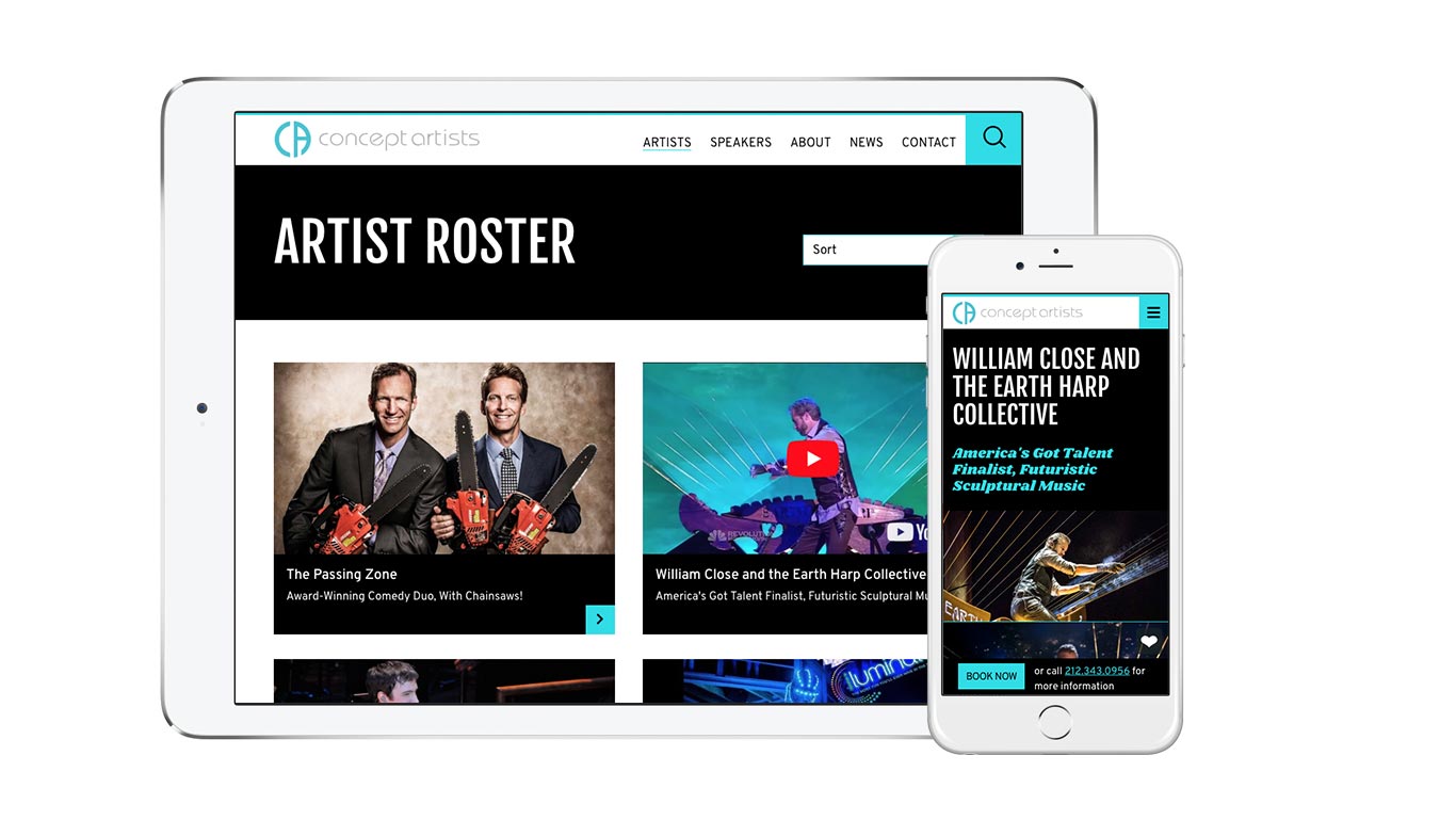 Entertainment Agency Website Responsive Design