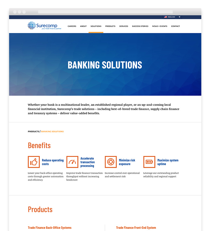 Multilingual Trade Finance Website Design Banking Solutions