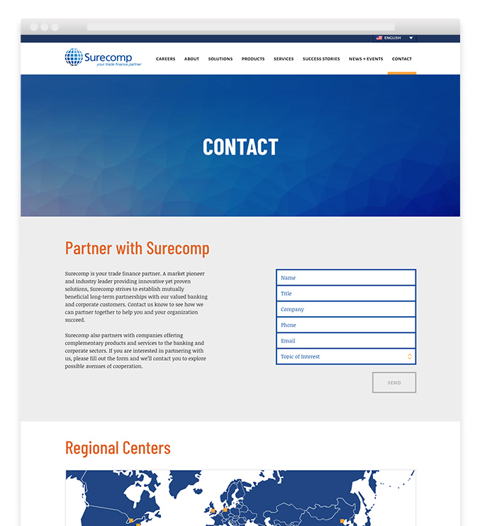 Multilingual Trade Finance Website Design Contact