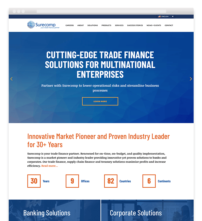 Multilingual Trade Finance Website Design English Translation