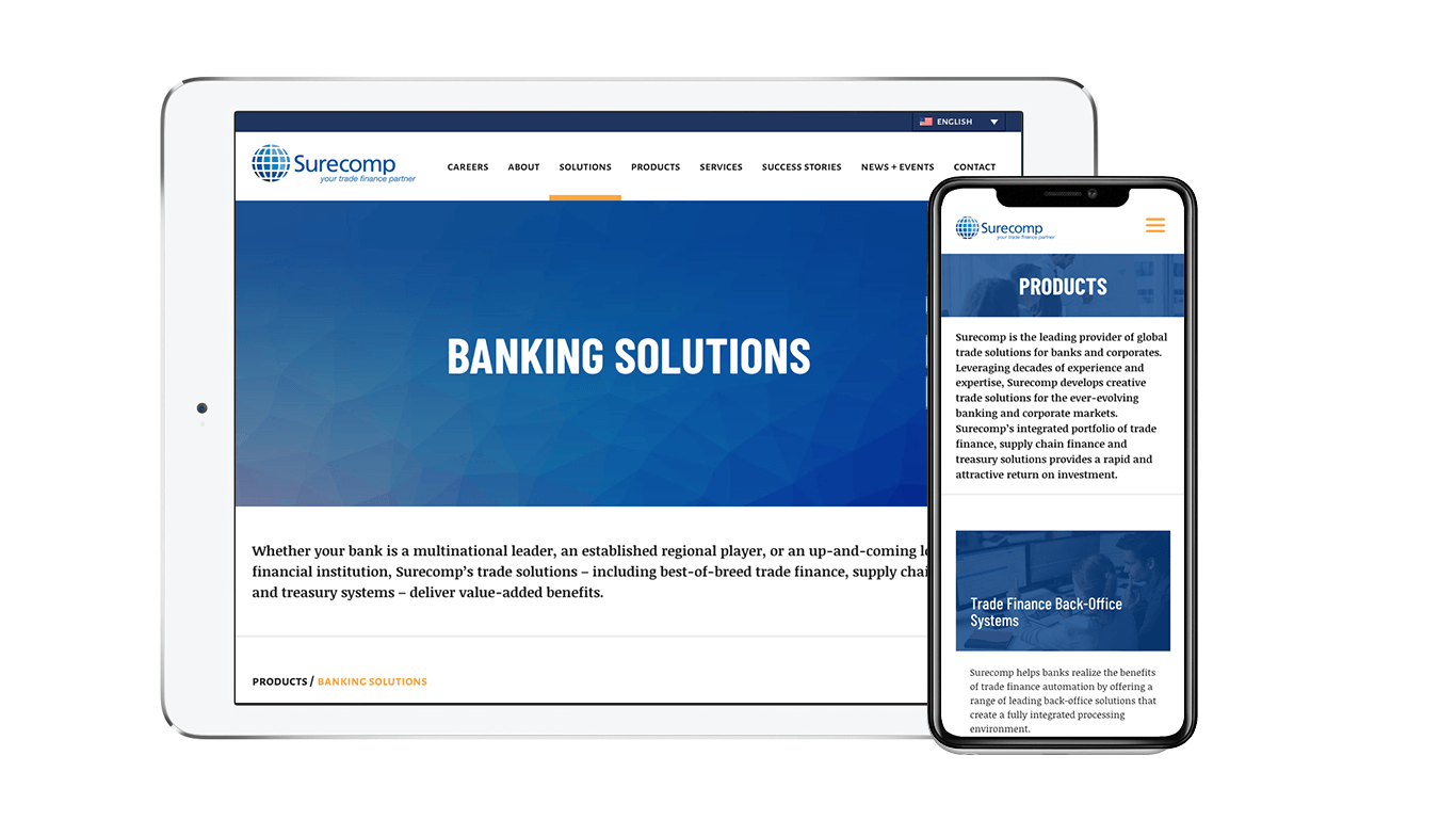 Multilingual Trade Finance Website Design Mobile Tablet Responsive