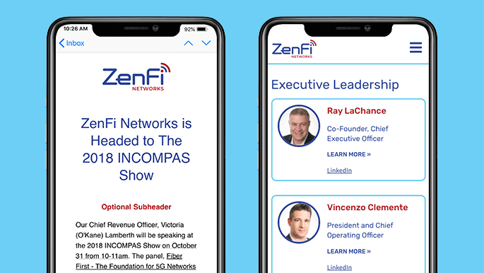 Telecom-Merger Rebranding Email Template Leadership Mobile