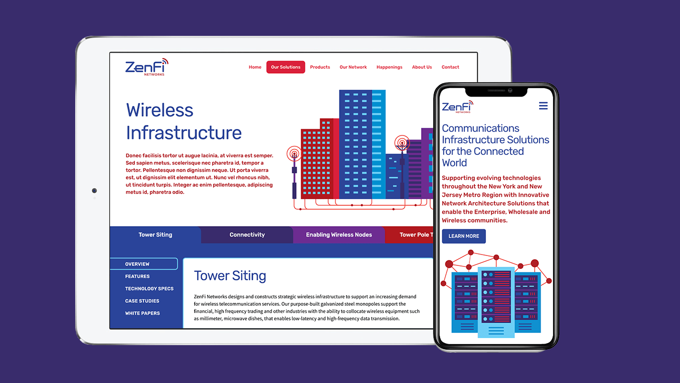 Telecom Merger Rebranding Website Responsive Mobile Tablet