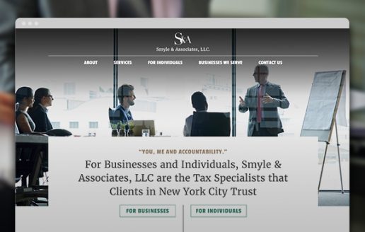 accounting firm website design homepage NYC