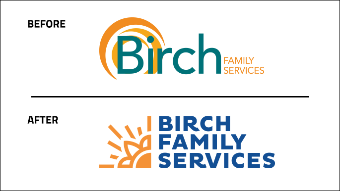 Brand Refresh Birch Family Services Logo Design