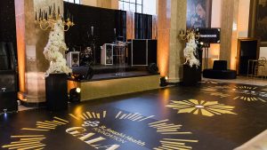 Hospital Gala Branding Floor