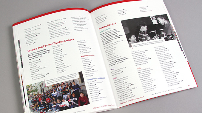 Alumni Magazine Design Donor Report