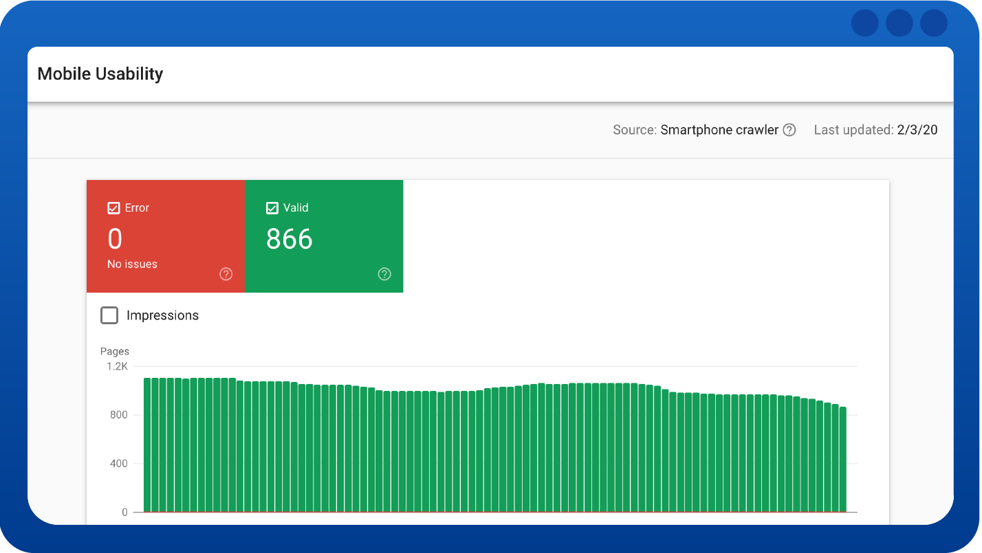 Google Search Console Mobile Usability