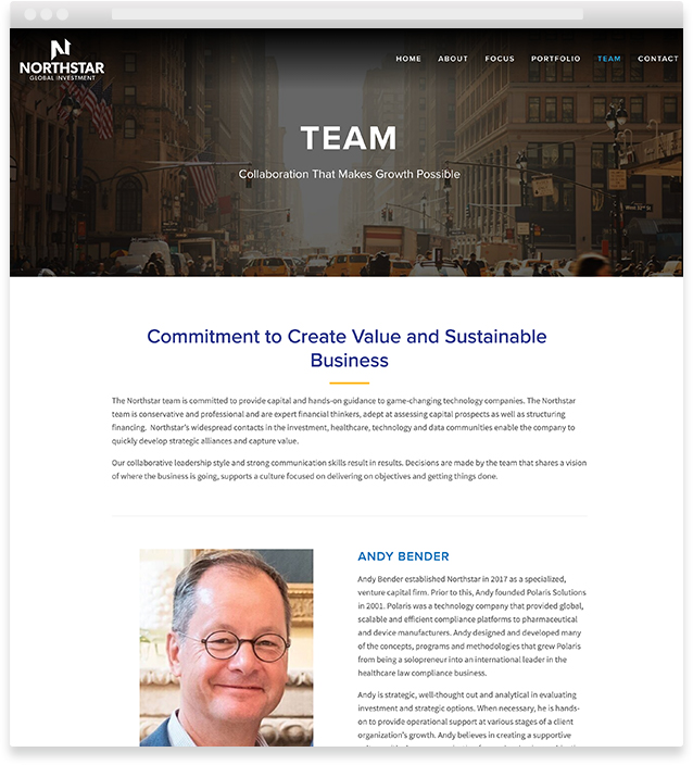 Private Equity Branding Website