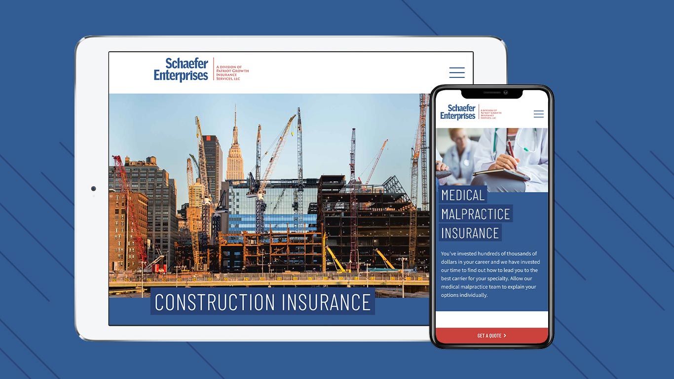 Insurance Rebranding Responsive Mobile and Tablet Website Design Development NYC