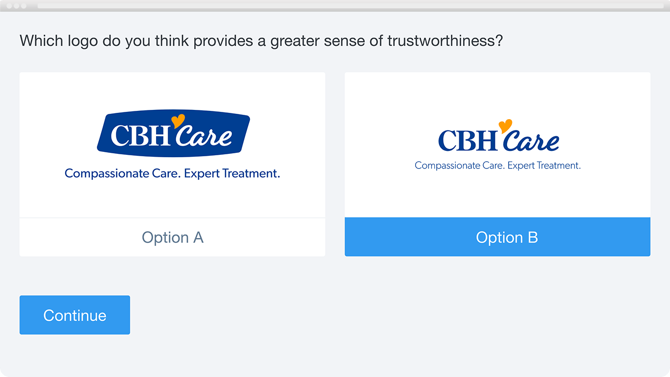 choice between two logos