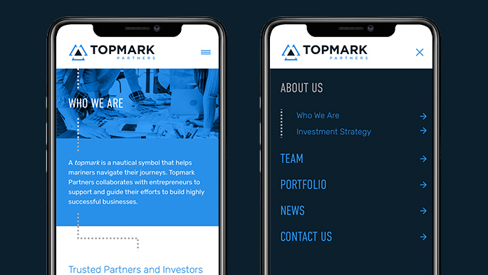 growth equity firm website design mobile