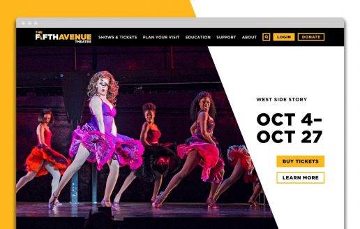 Theatre website homepage