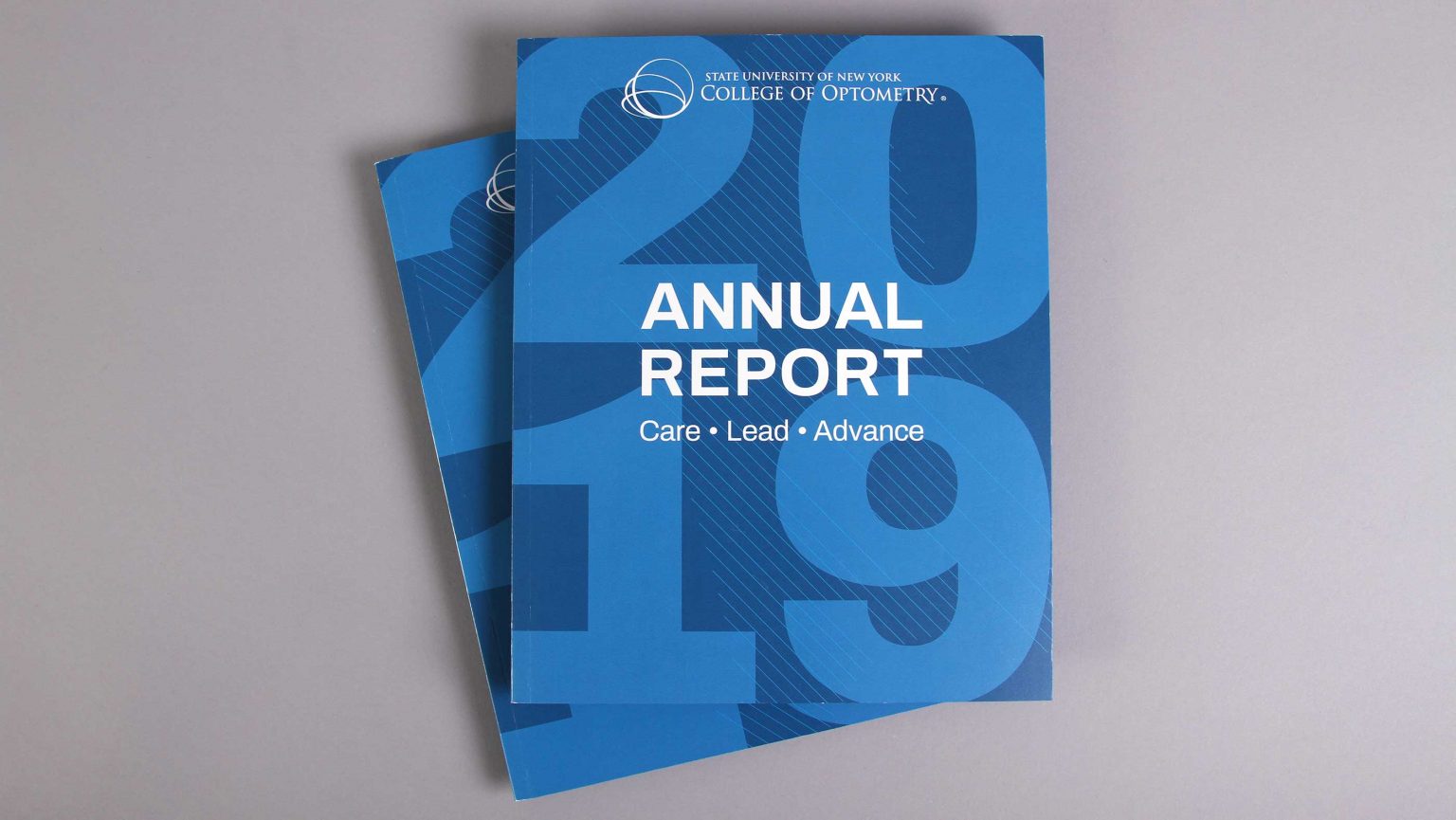 Annual Report Design For College Of Optometry Trillion Creative   Impact Report Cover Design 1536x865 