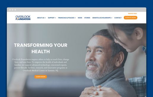 Hospital foundation homepage design