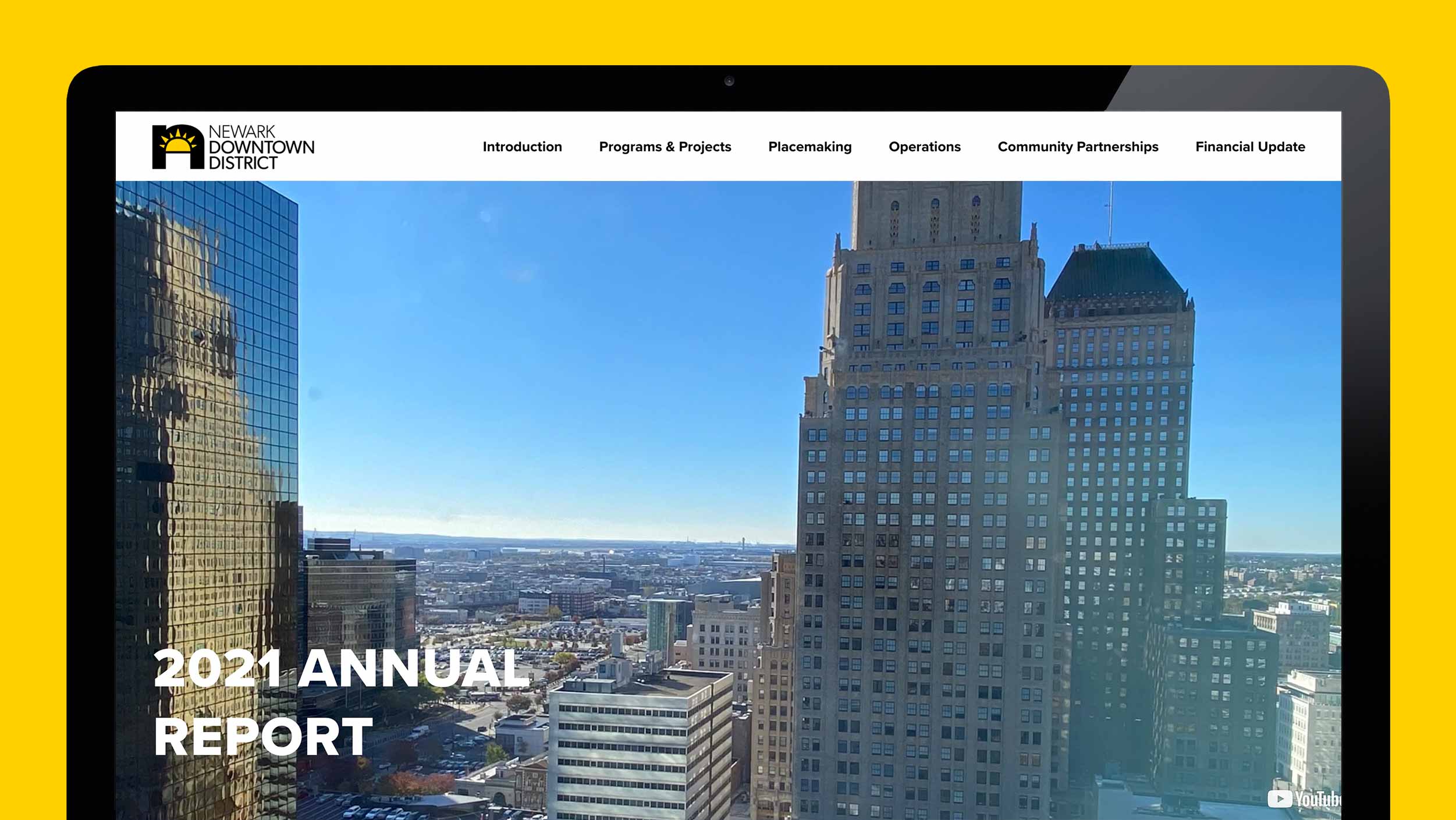 Digital Annual Report 2021 Homepage Design