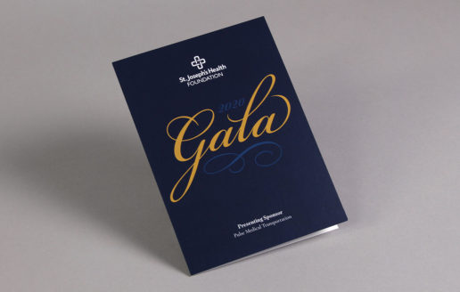 At-home gala invite for a hospital foundation not-for-profit