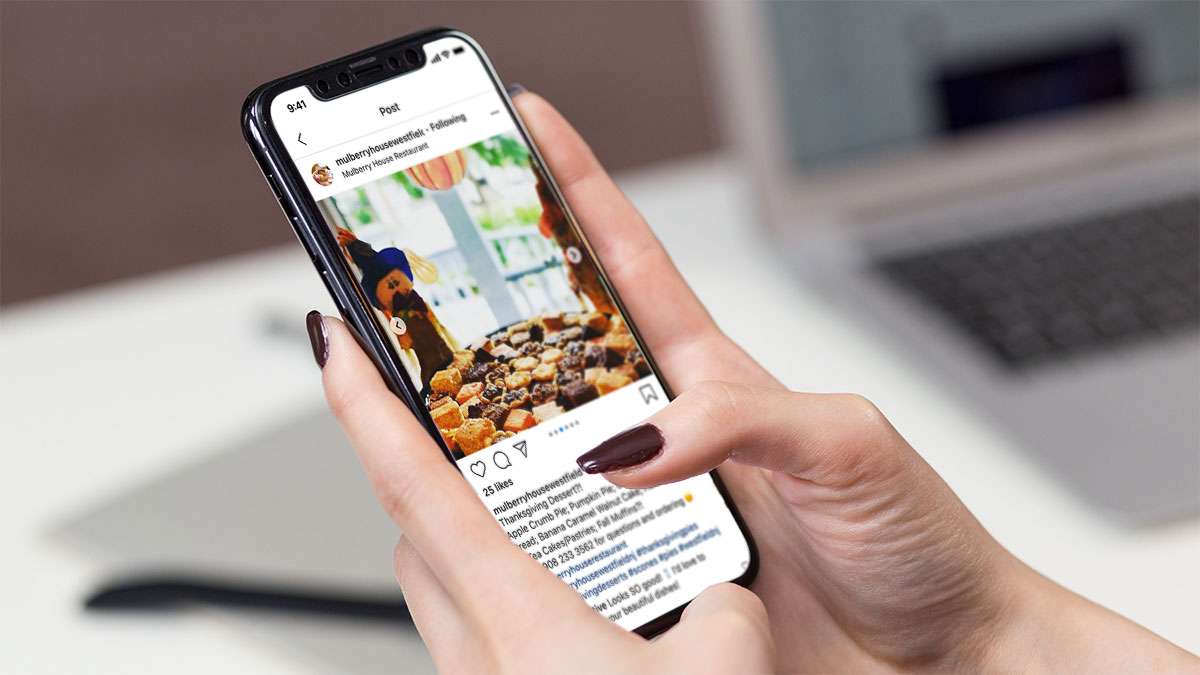 An example of an Instagram post showing engagement for content marketing