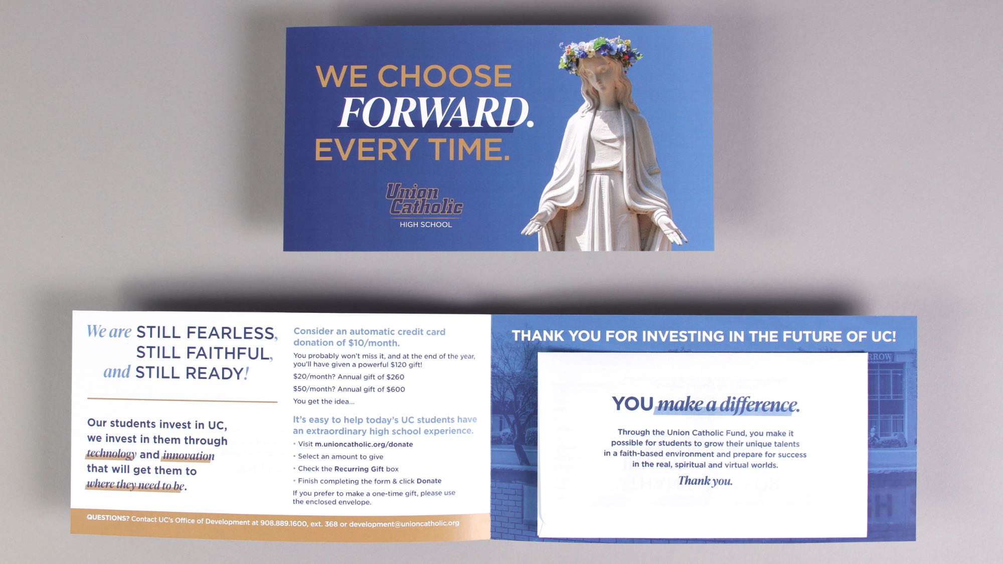 Annual Appeal Self-mailer that folds in half