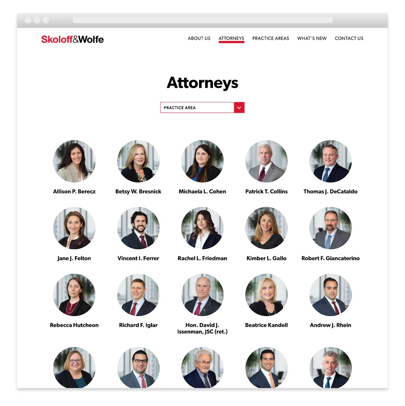 Modern law firm website attorneys design