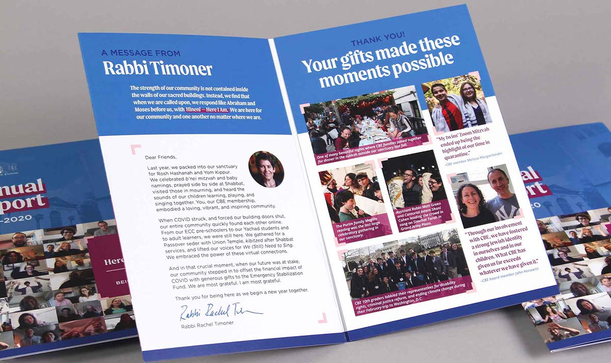 Congregation Beth Elohim Annual Report design