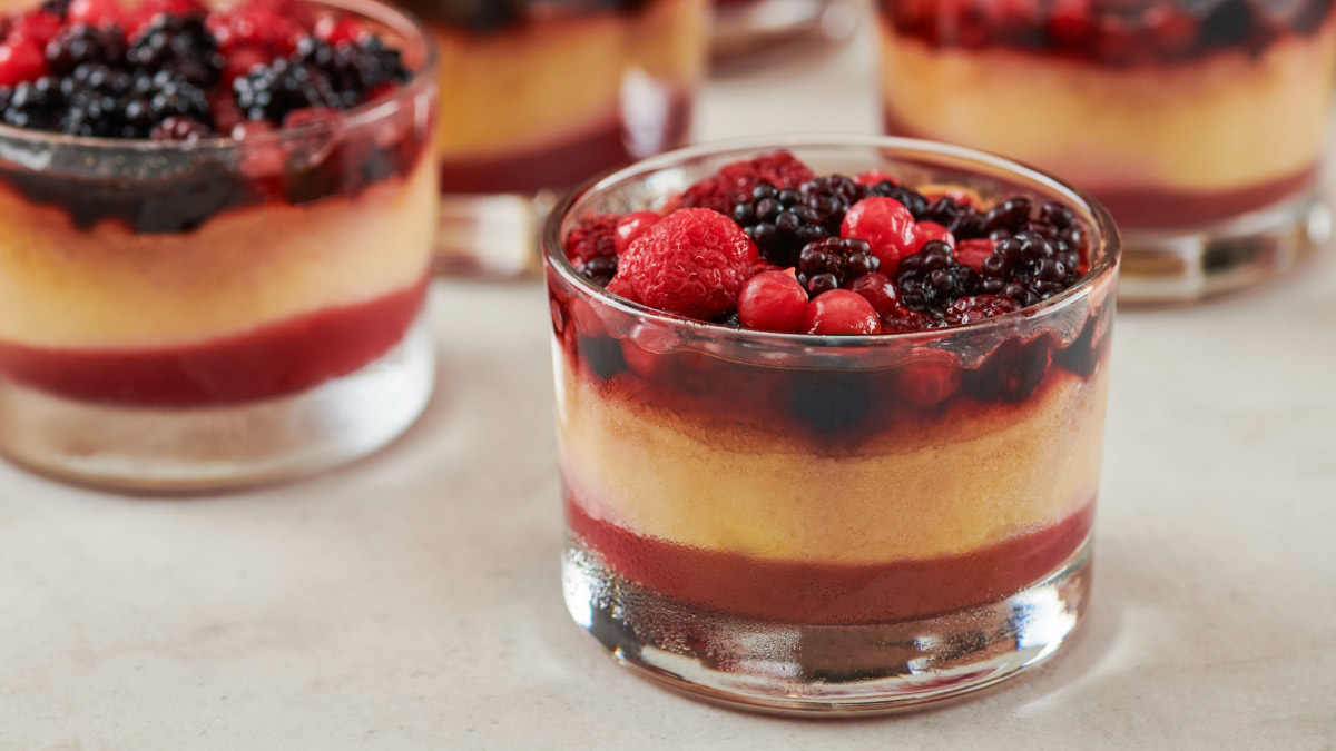 Crème brûlée dessert sliders at Mercedes-Benz Stadium. Photo by Angie Webb, and food styling by Tami Hardeman.