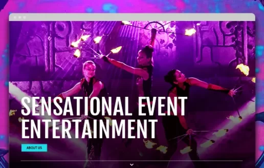 Concept Artists interactive website design homepage.