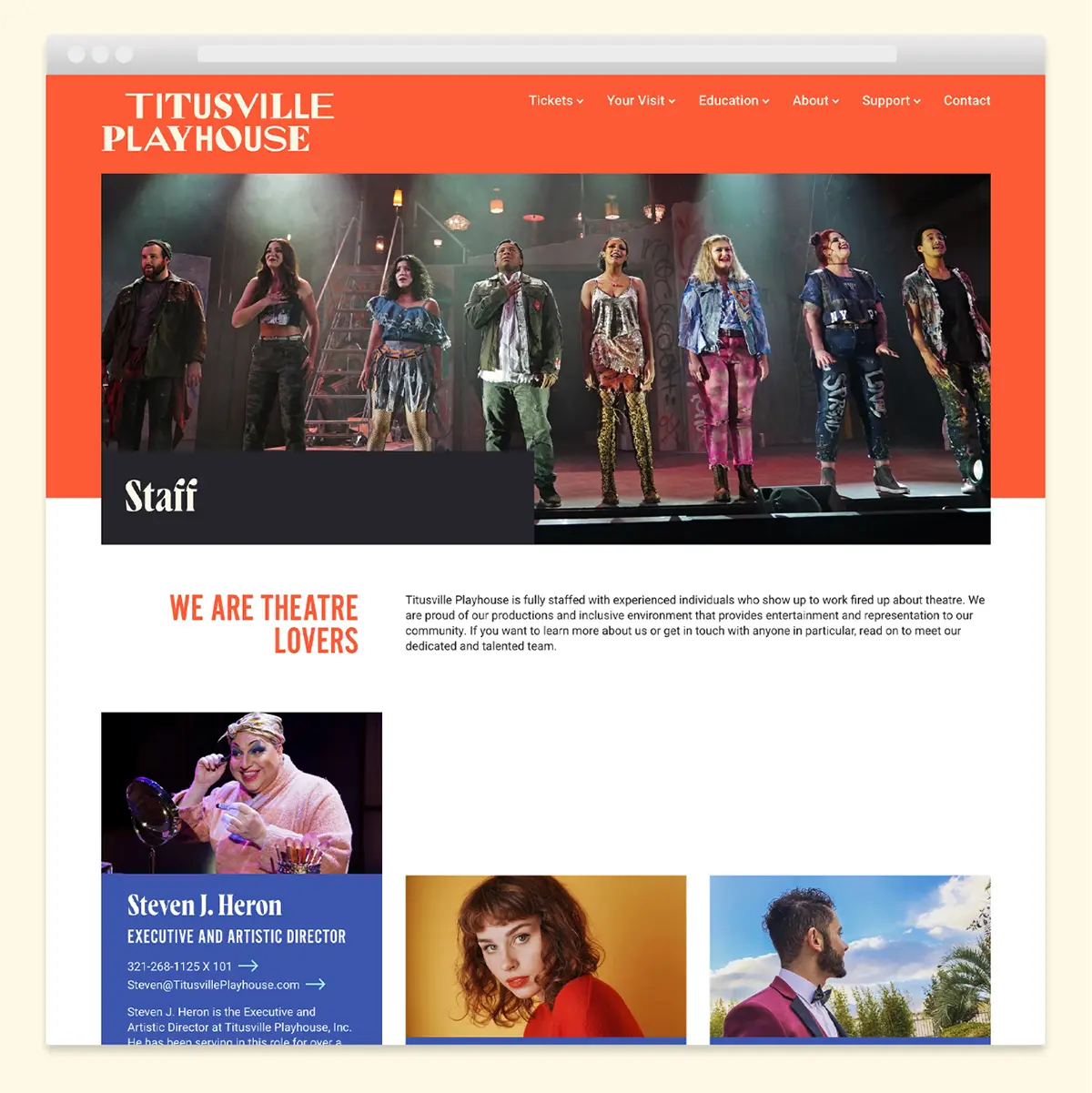 Titusville Playhouse website staff page